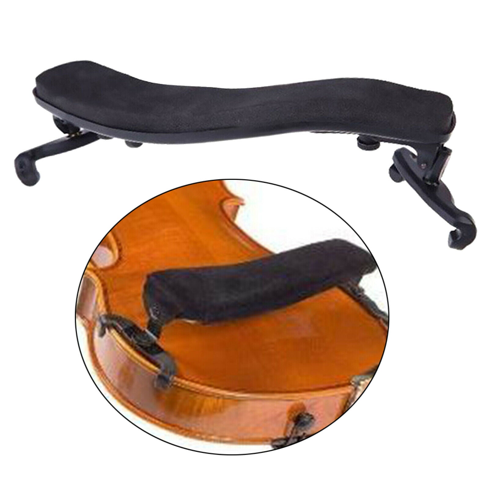 Rubber Violin Shoulder Rest with Foam Pad Fits for 1/4 /16 Size Violins