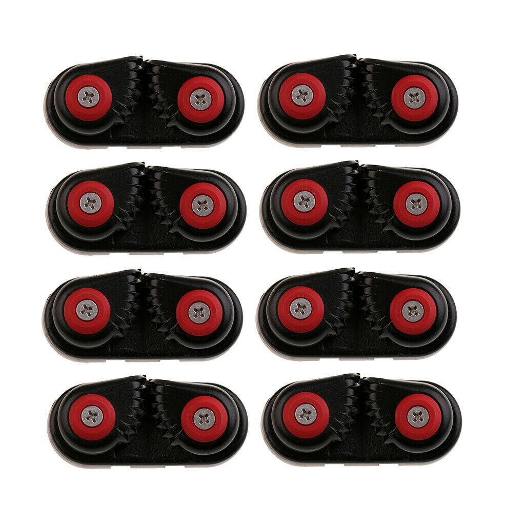 8Pcs Plastic Sailboat Cam Cleat for Dia. 10-14mm Rope Sailing Cam Cleats