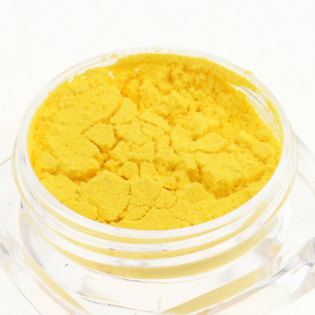 1g Temperature Color Change Nail Polish Pigment Dust Powder+Brush Yellow