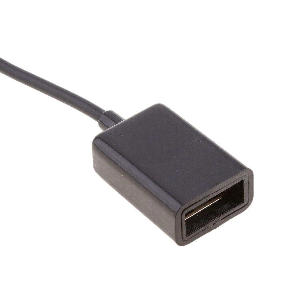2x High Quality USB Female to 3.5mm Jack Male Audio Converter Cable (Black)