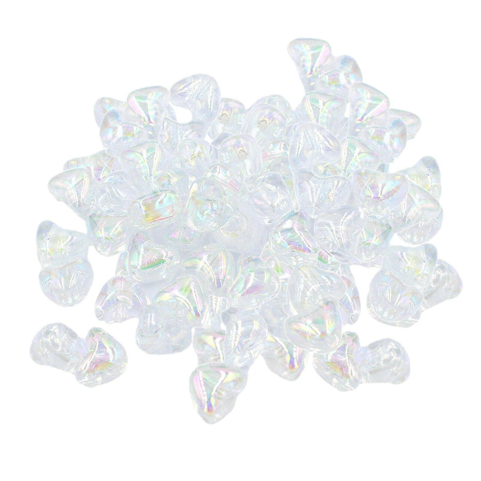 200x Heart Shaped Loose Beads Spacer Beads DIY Bracelet Jewelry Making Kid's