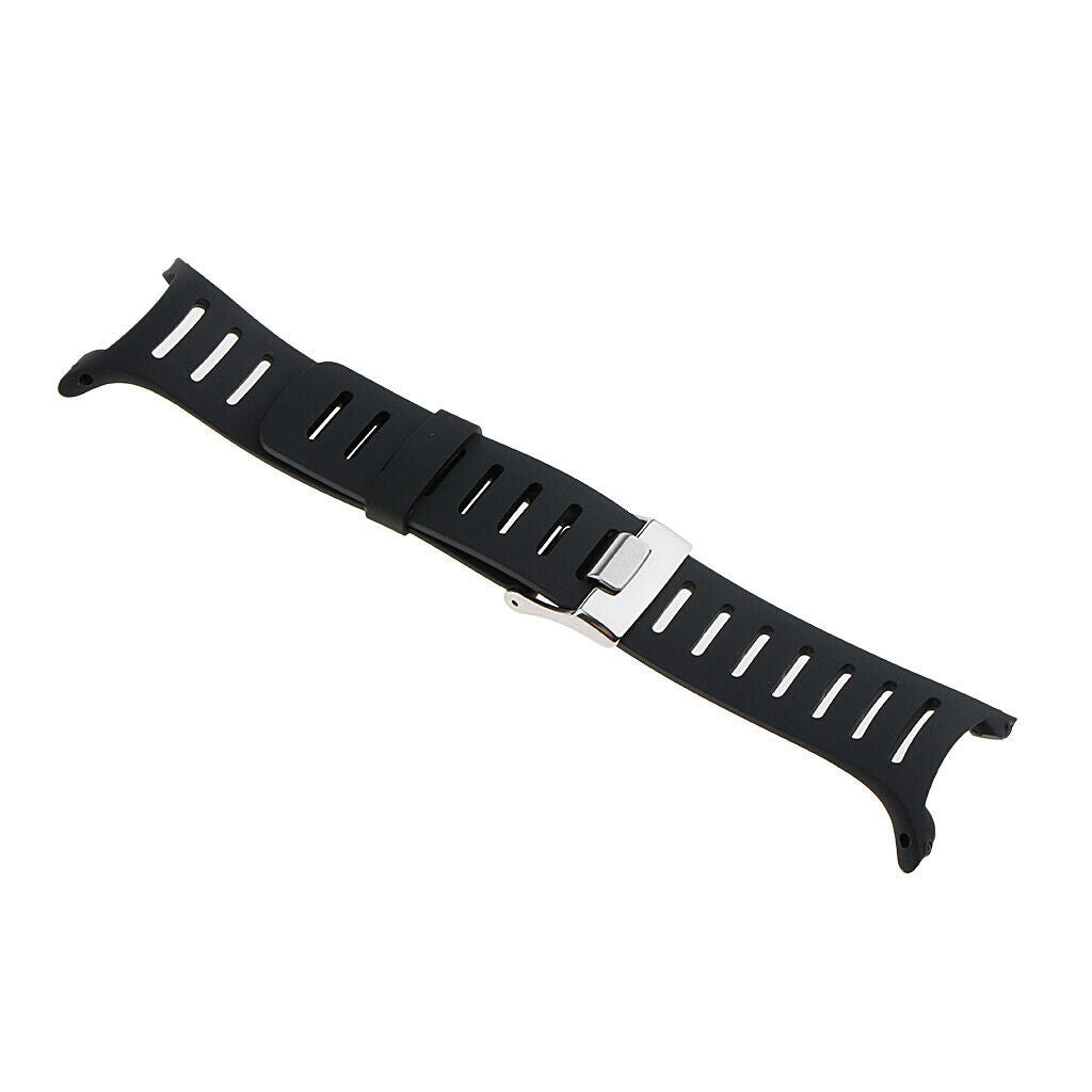 Black Rubber Watch Strap for SUUNTO T1 T1C T3 T3C T3D T4C T4D with Tools