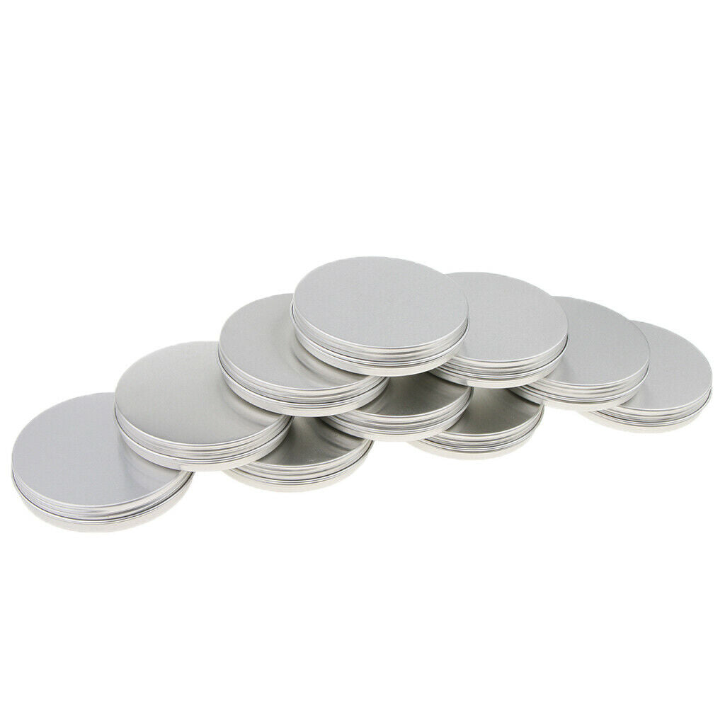 30g 1 oz. Aluminum Round Lip Balm Tin Container Bottle with Screw Thread Lid -
