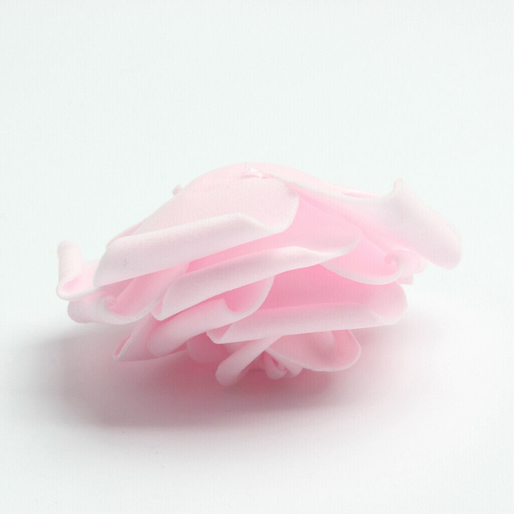 100 Pack Mini Artificial PE Rose Flower Head DIY Home Decor Craft 8cm Pink