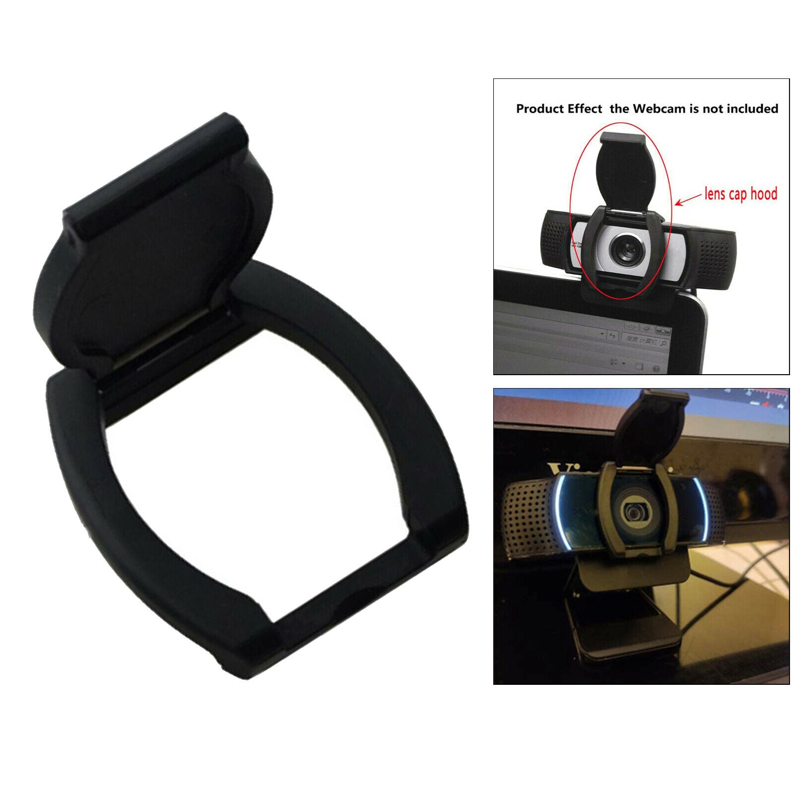 1x New Protects Lens   Hood Cover for Logitech C920 C922 C930e Black