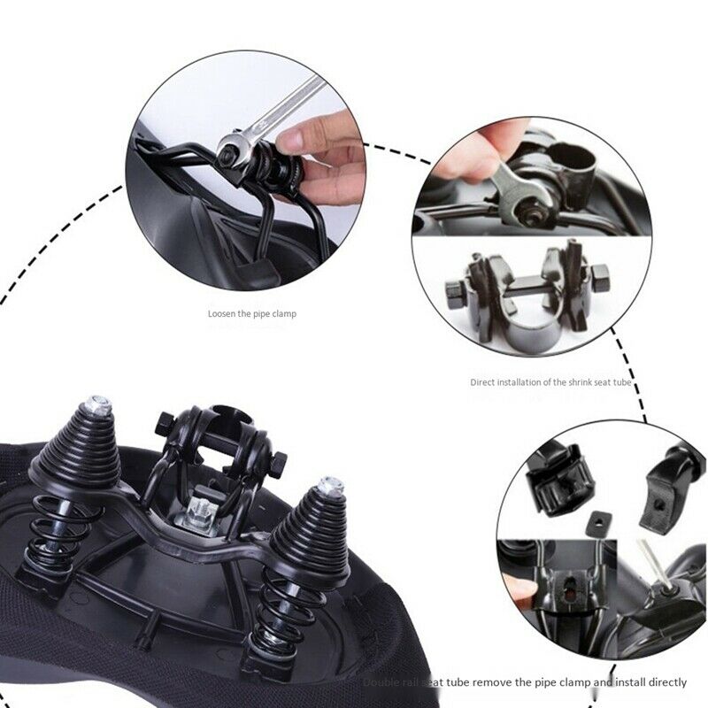 Most Comfortable Bike Seat - Wide Oversized Bicycle Saddle Super Soft UniverF2R1