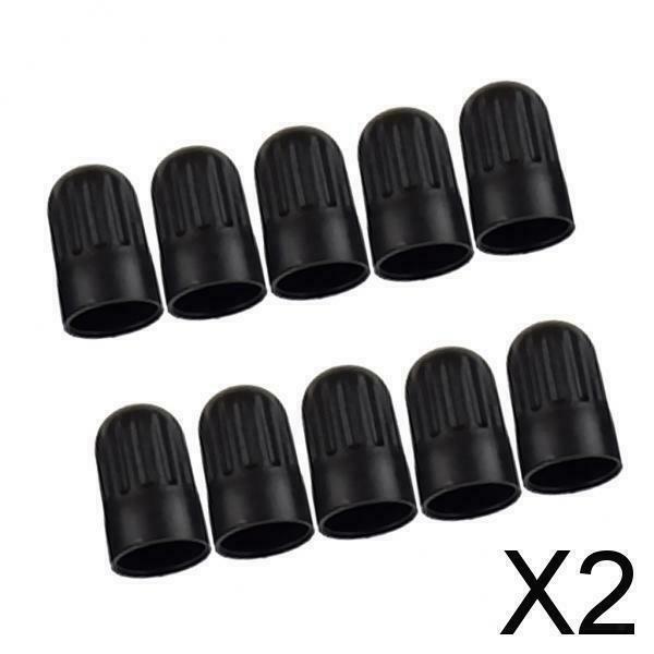 2X 10 x Black Tire Valve Cover Long Caps Tire Rim Wheel Valve Cover for TR20008