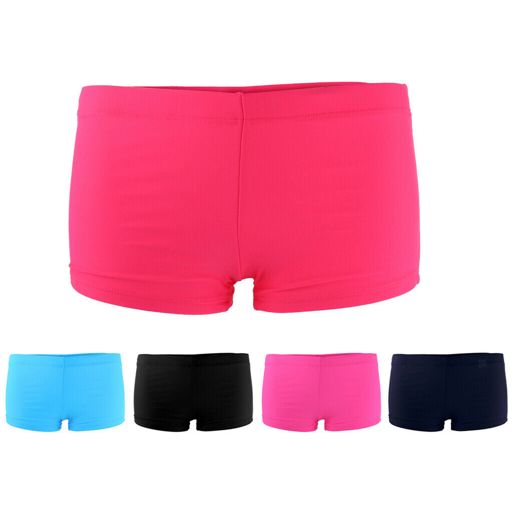 Women Plain Bikini Child Short Swimming Short Swimsuit Bottoms Gymnastics M
