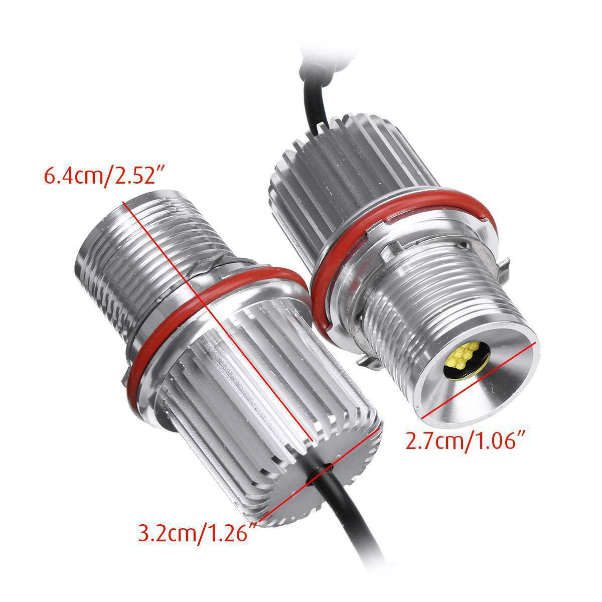 2 x 45w White Angel Eyes LED Marker Halo Ring Light Bulb For BMW E39 E53 E60 E61