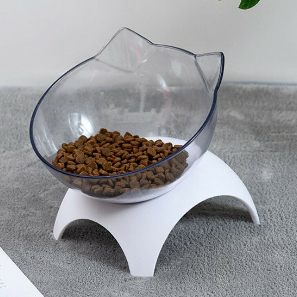 Set of 2 Kitten Puppy Single Elevated Bowls Raised Feeder Single Bowls