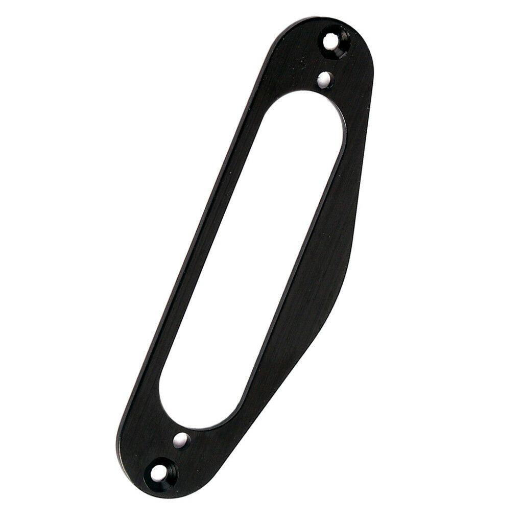 Electric Guitar Single Coil Neck Pickup Surround Ring with Screws Black