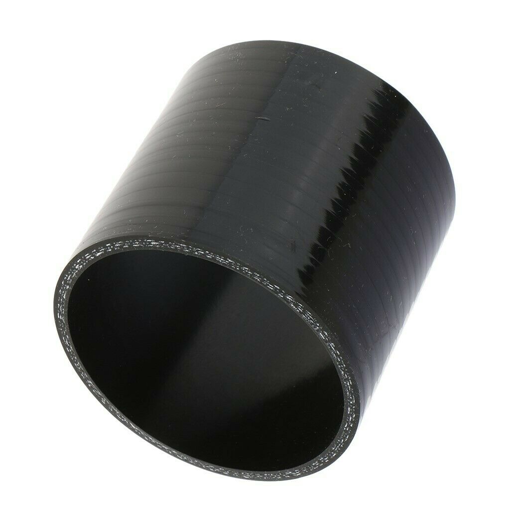 3pcs 4-ply Reinforced 3.5 Inch (89mm) Silicone Coupler Hose Tube Pipe Black