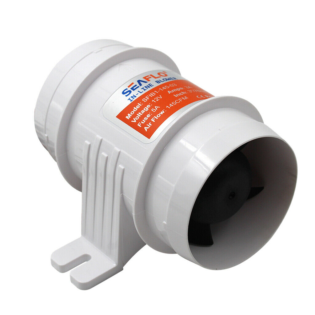 12V Electric In Line Bilge Air Blower 145 CFM 3" Marine Boat