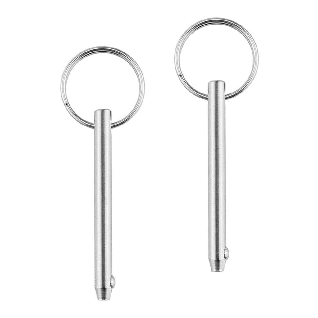 2 Pieces 316 Stainless Steel Boat Top Deck Hinge Quick Release Pin 5x76mm