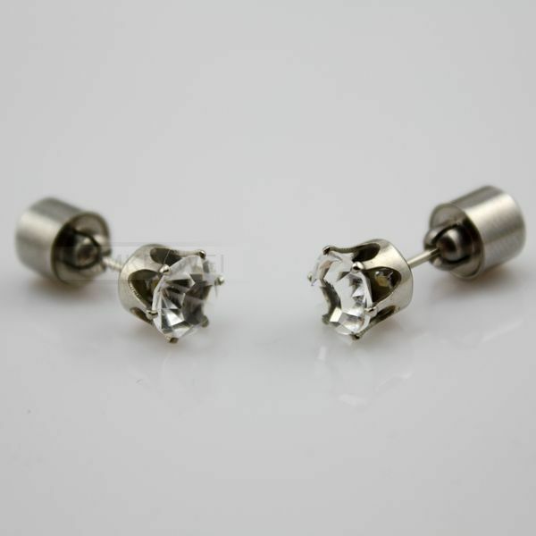 1 Pair Yellow Color Light Up Led Earrings New