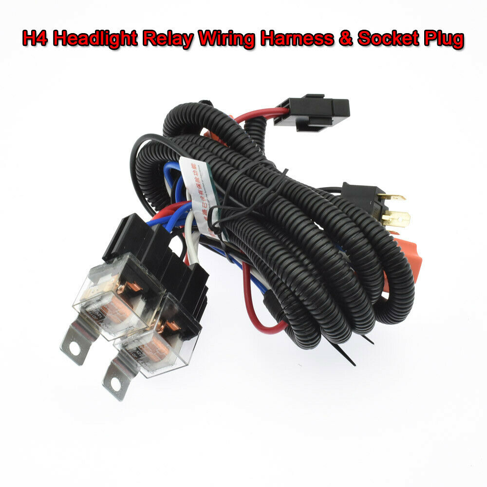 24V 7'' H4 Headlight Relay Wiring Harness Car Socket Plug For Car Auto Headlight