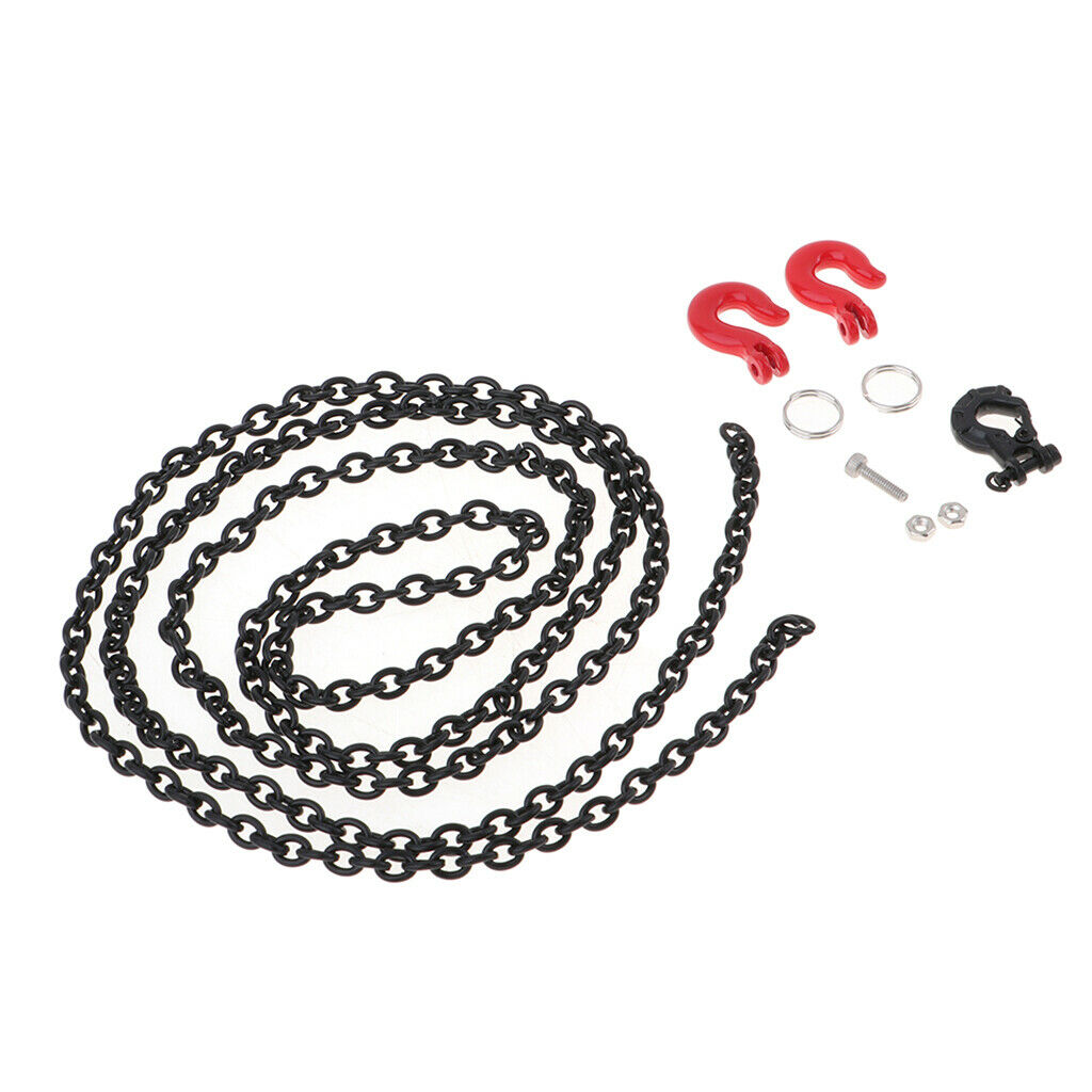 1:10 RC Crawler Accessories Metal Tow Chain Trailer Hook for Axial SCX10 D90