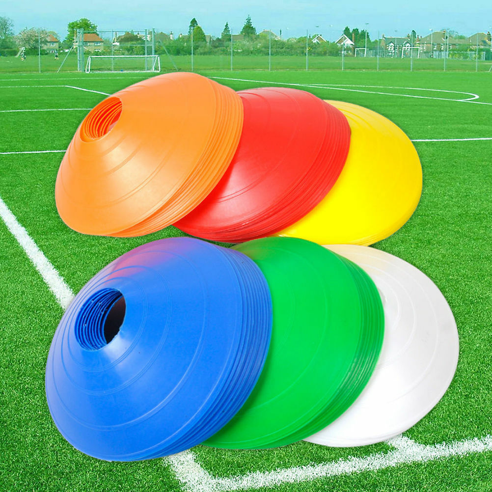 10x Football Rugby Sport Cross Training Space Marker Soccer Cone Saucer   pwJCBD
