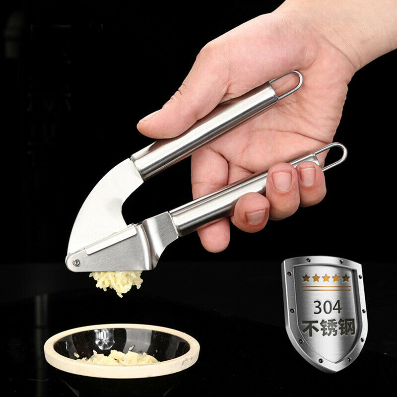 Manual garlic press household garlic crusher stainless steel food grade 304