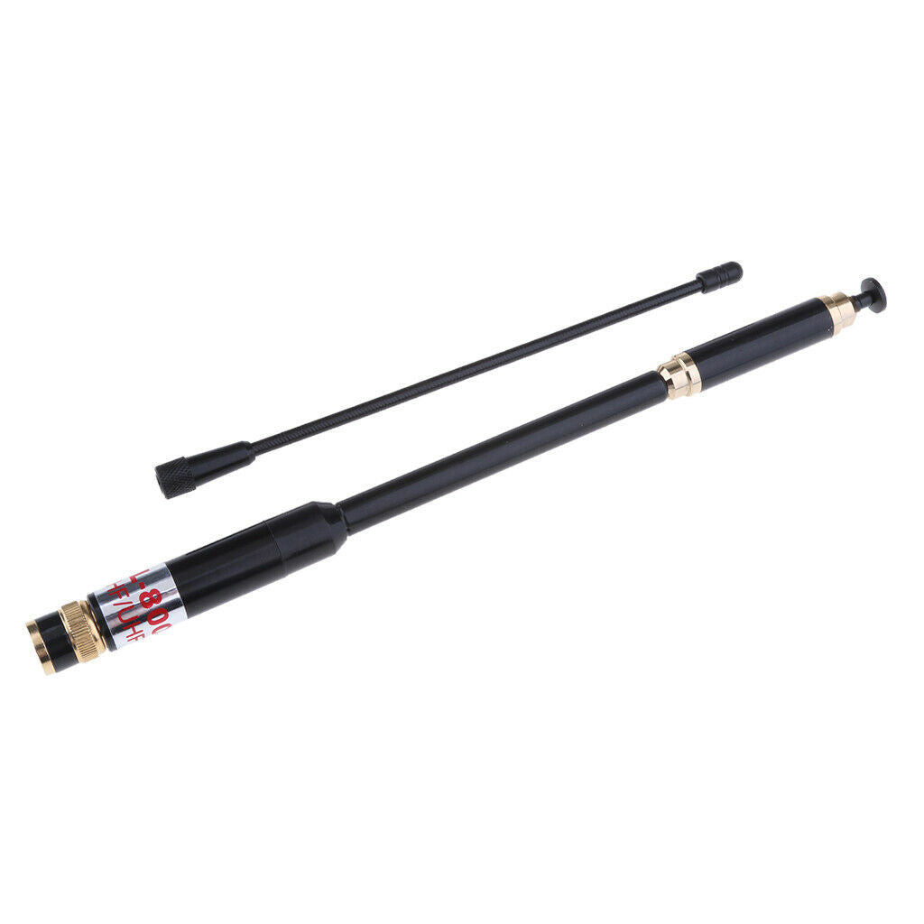 AL-800 Telescopic Dual Band Amateur Ham Radio & Scanner Antenna BNC Connector -