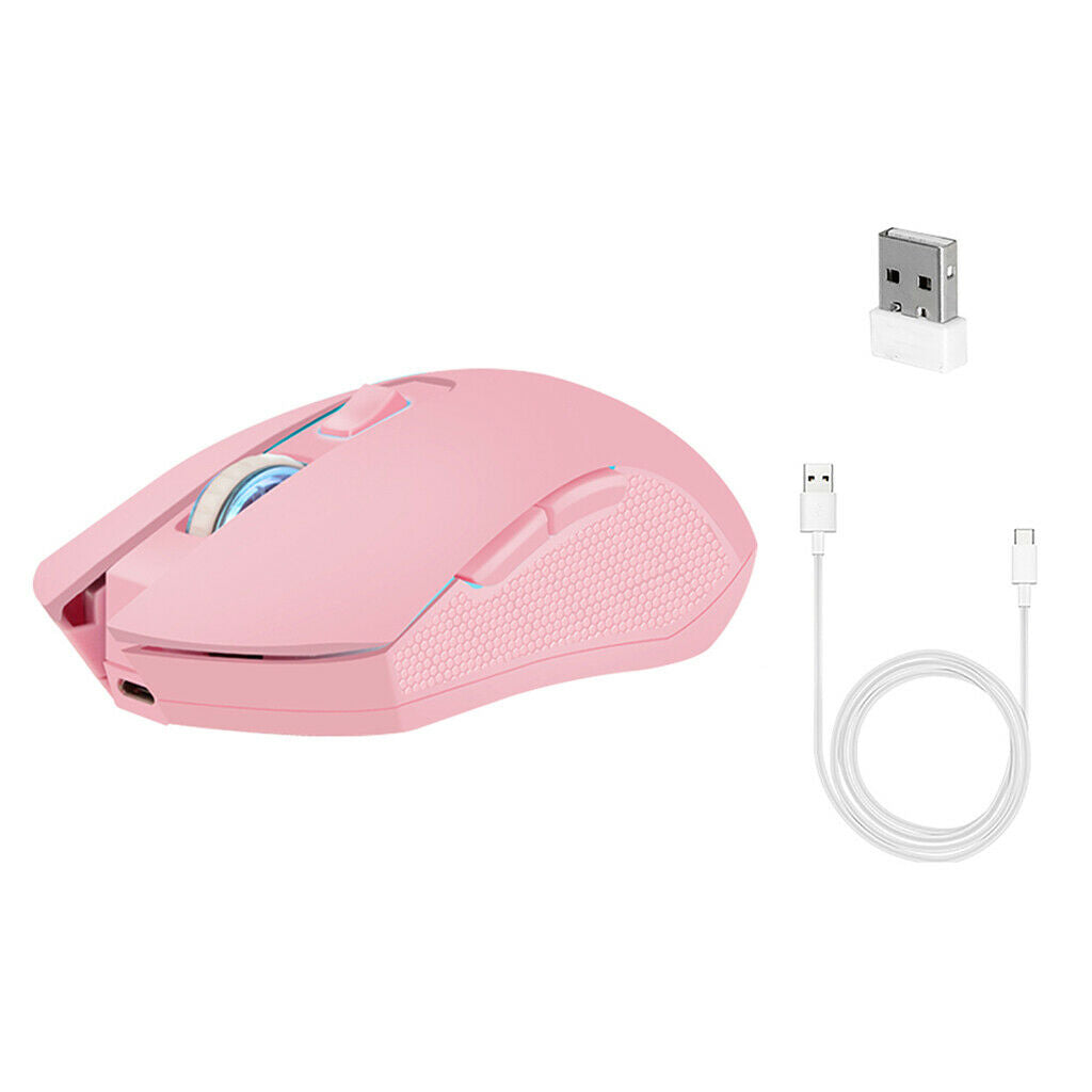 Wireless USB Optical Gaming Mouse Rechargeable with Backlit PC Laptop Mice
