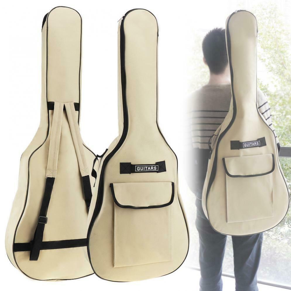 40/41'' Oxford Fabric Guitar Gig Bag Double Straps Padded Waterproof Backpack