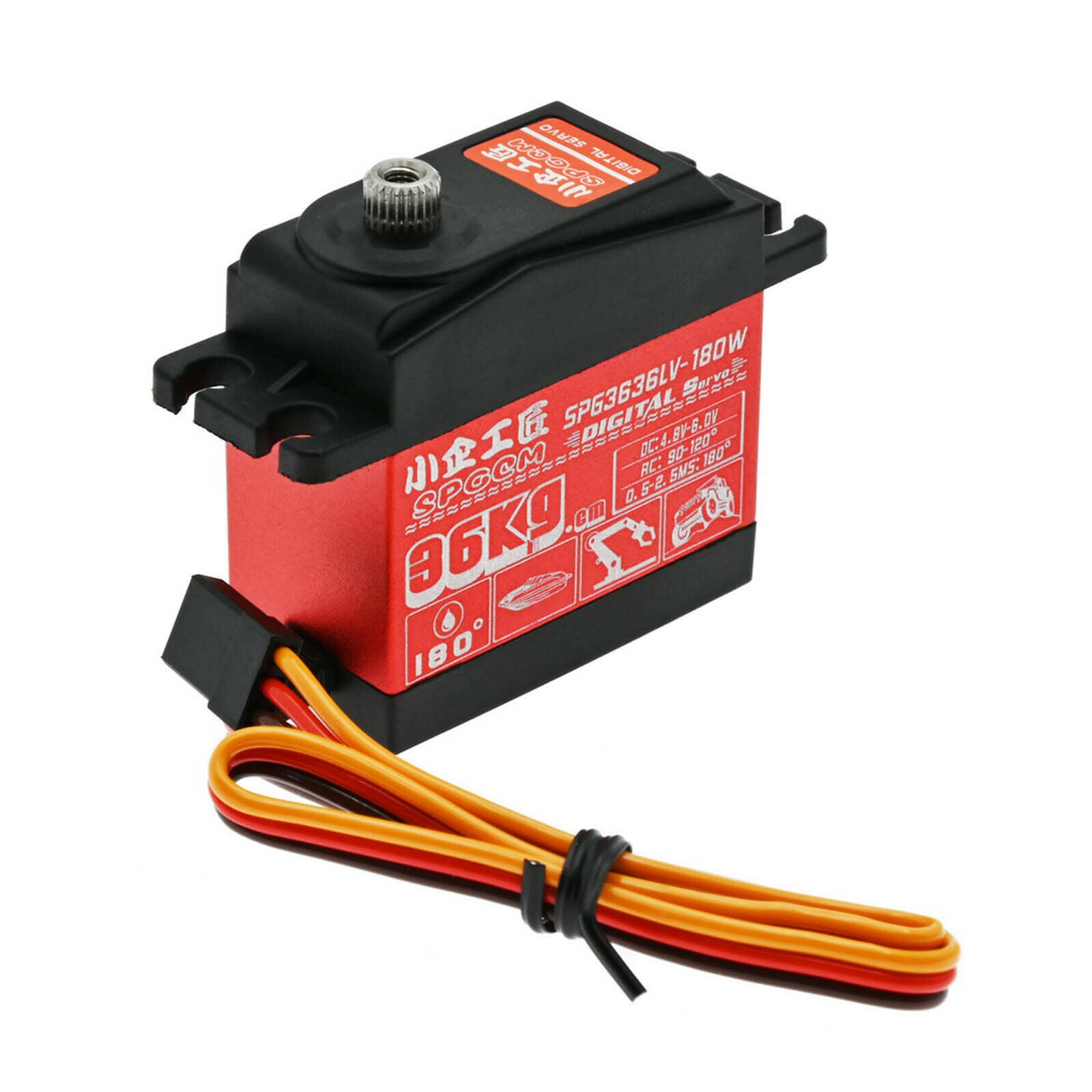 36KG Waterproof Full Metal Digital Servo for Trucks Fixed-wing Aircraft