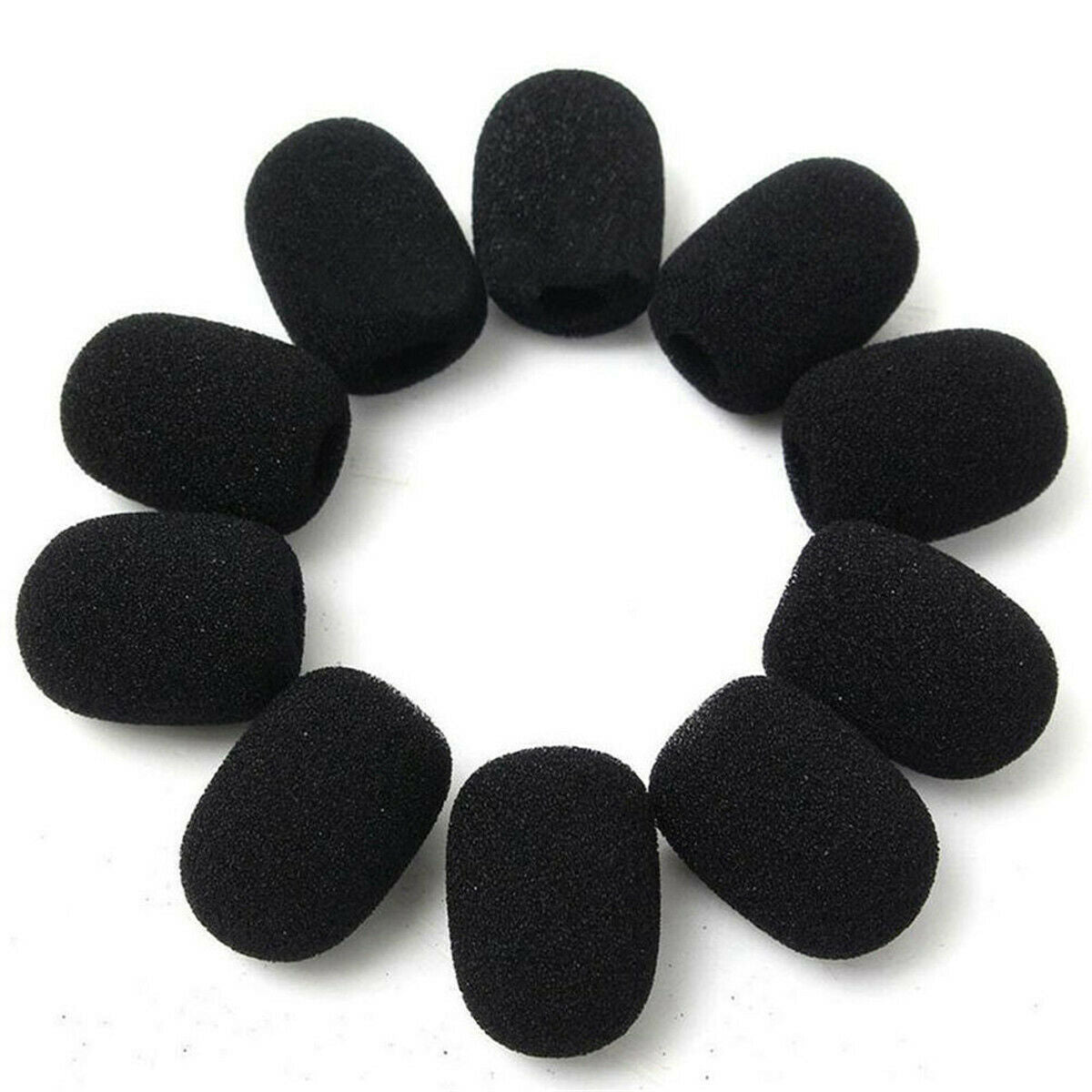 Lots 100PCS Microphone Headset Grill Windscreen Sponge Foam Black Mic Cover
