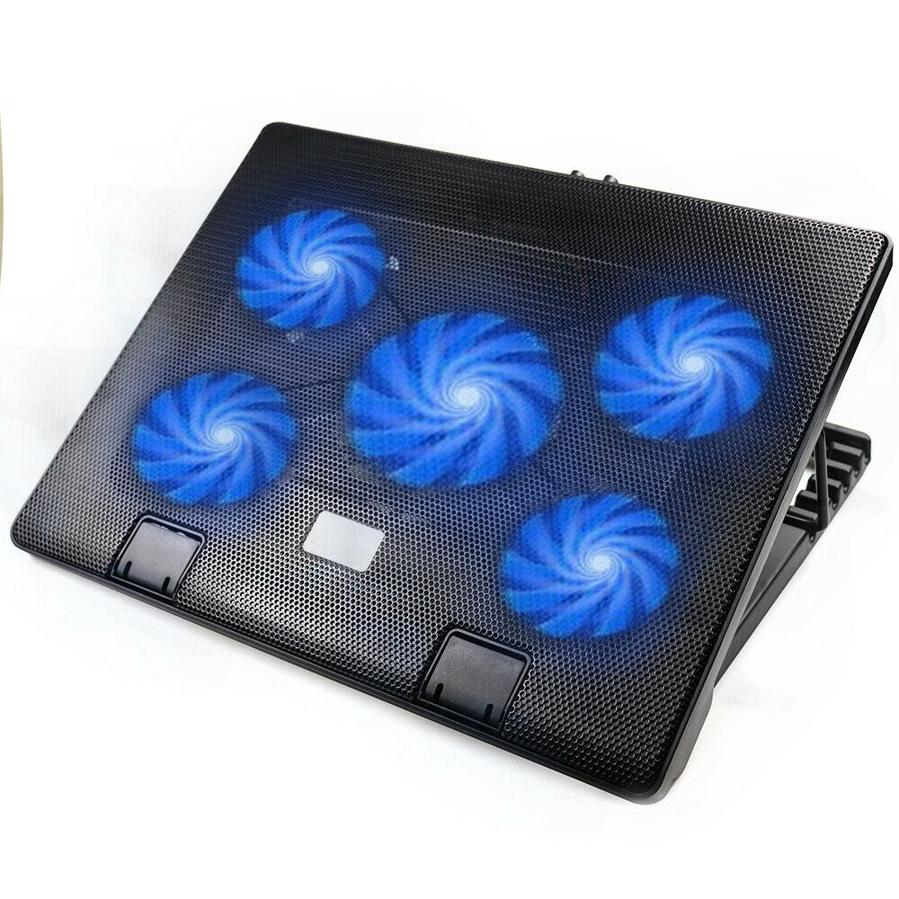 Laptop Cooling Cooler Pad 11-17 Inch Gaming Cooler Pad with 5 Quiet Led Fans