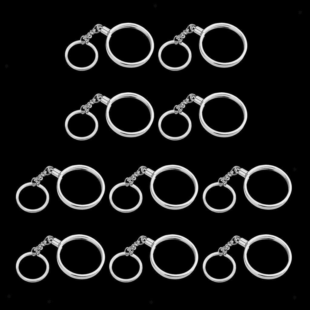 10PCS DIY Keychain Coin Collection Key Chain Keyring Pendant Charm Gift 40mm
