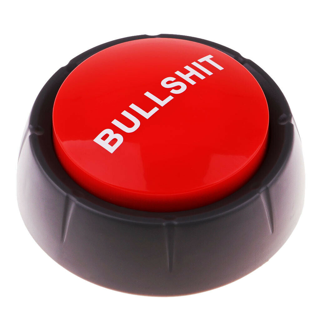 1pc Bullshit Alert Button Tabletop Prank Quiz Buzzer Press Button Supplies
