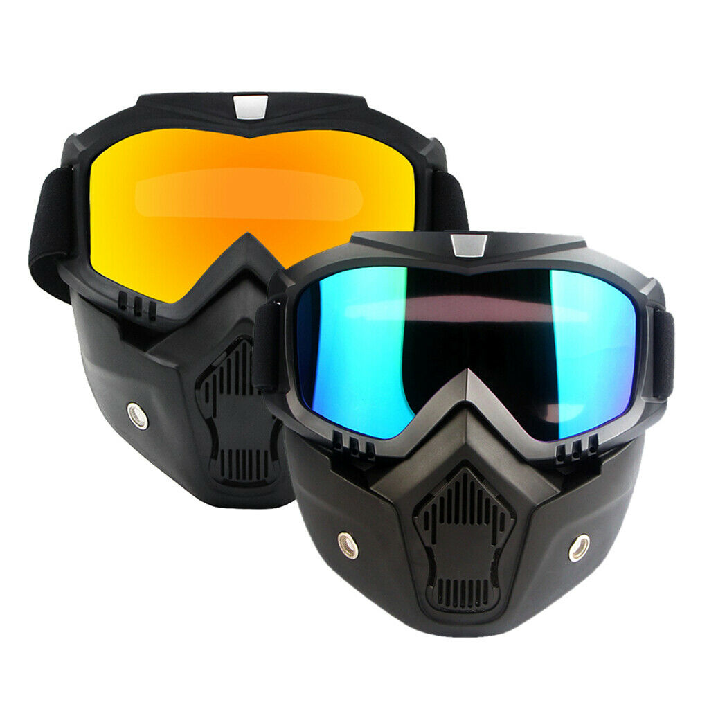 2PCS Black Motorcycle Goggles Protection Sunglasses Cycling Accessories