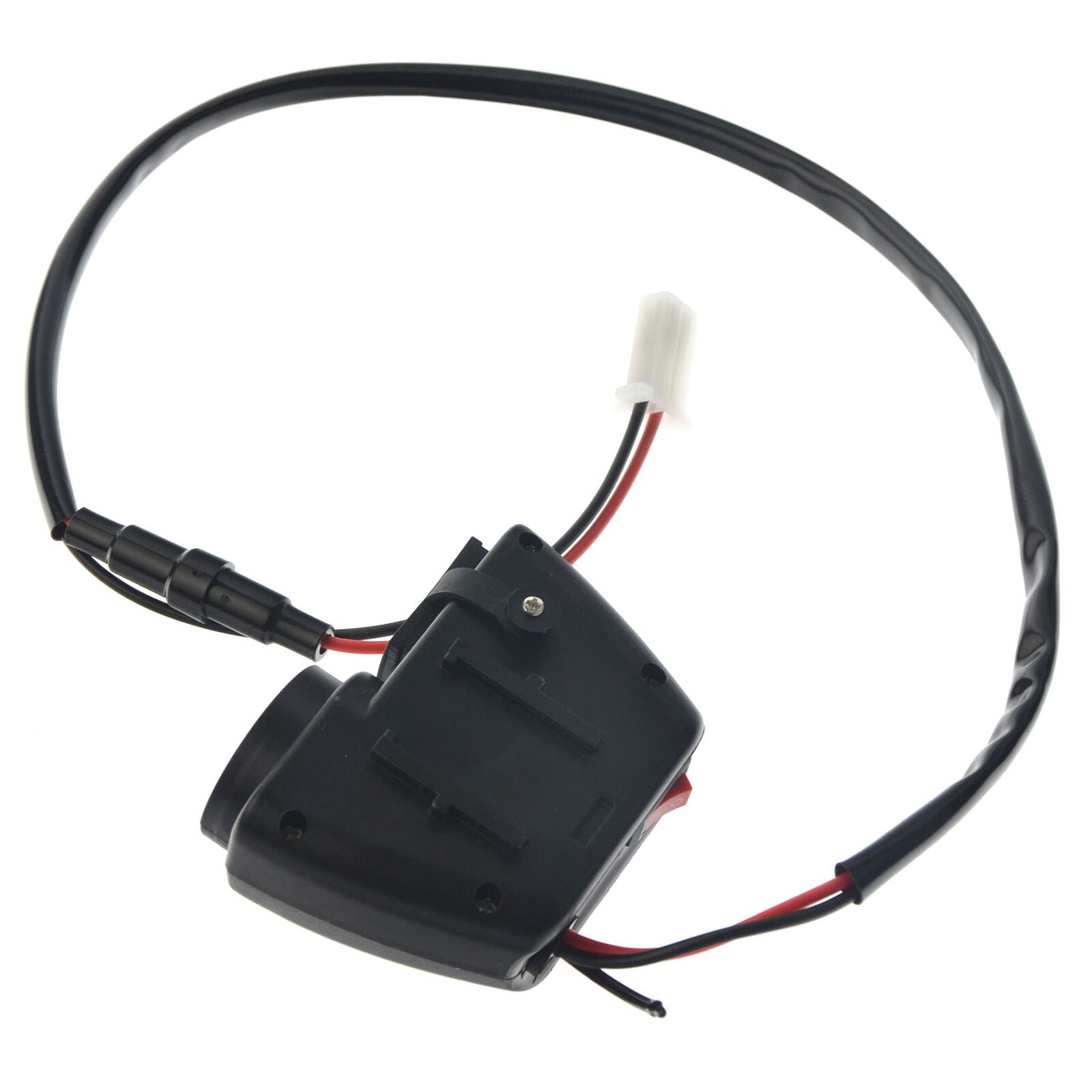 yellow LED 12V Motorcycle USB Charger 2.1A+2.1A Digital Voltmeter + Thermometer
