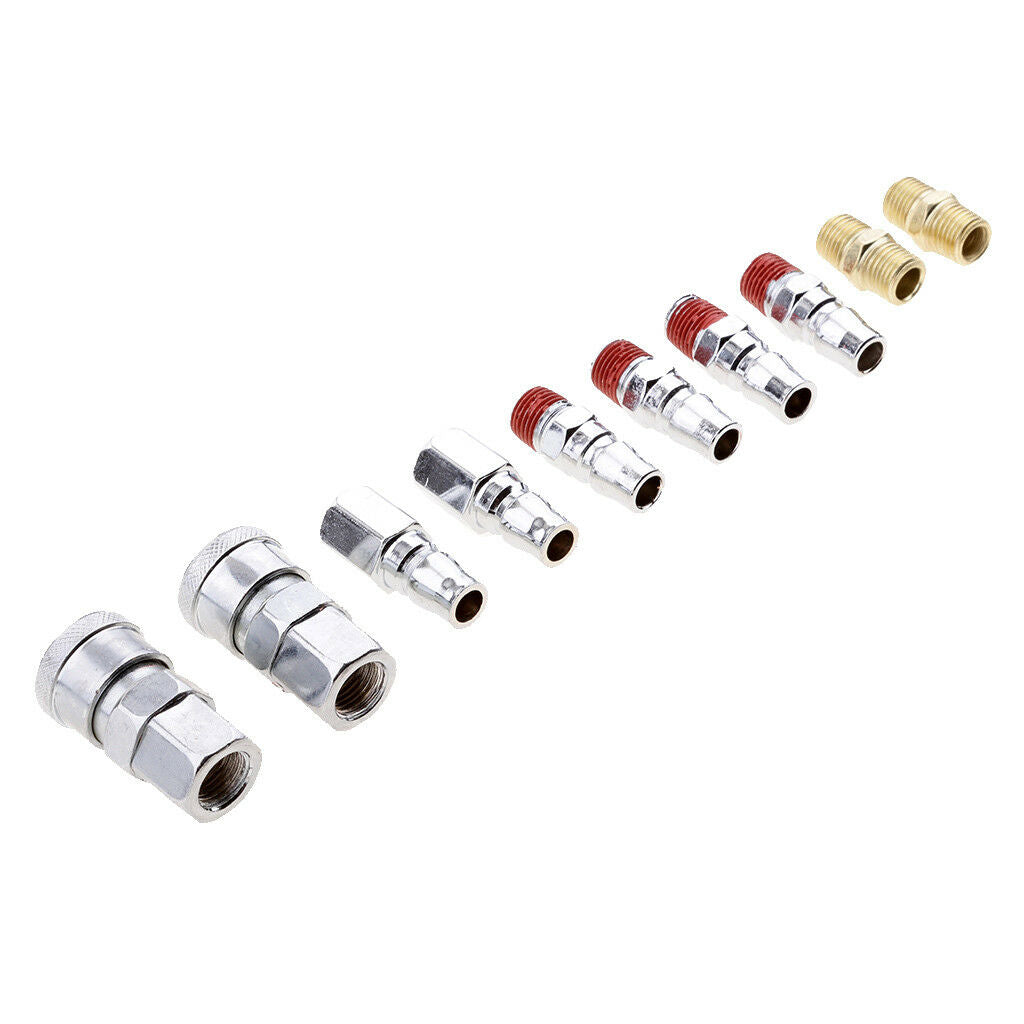 10pcs Air Quick Connector Adapter for Air Tool Compressor Auto Industry