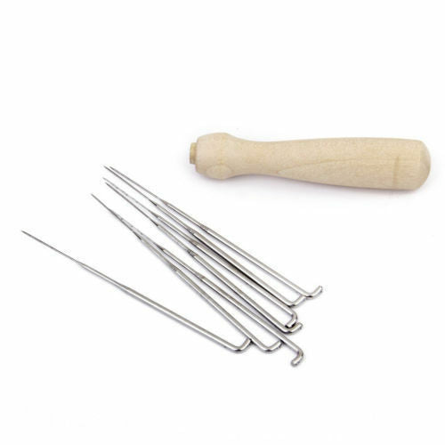 7pcs Feutrage Aiguilles Ensemble Avec PoignÃ©e Laine Feutre Outil DÃ©marreur Kit