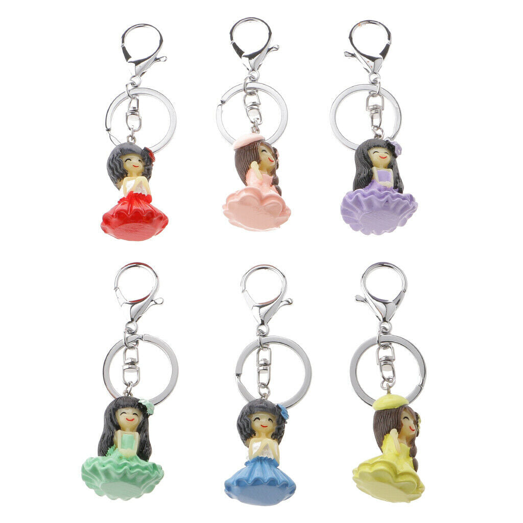 Little Charming Girl Pendant Keychain Keyfob Women Fashion Accs Charms Gift