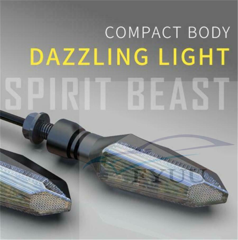 LED Turn Signal Highlight Motorcycle Headlight 12V Direction Indicator Assembly