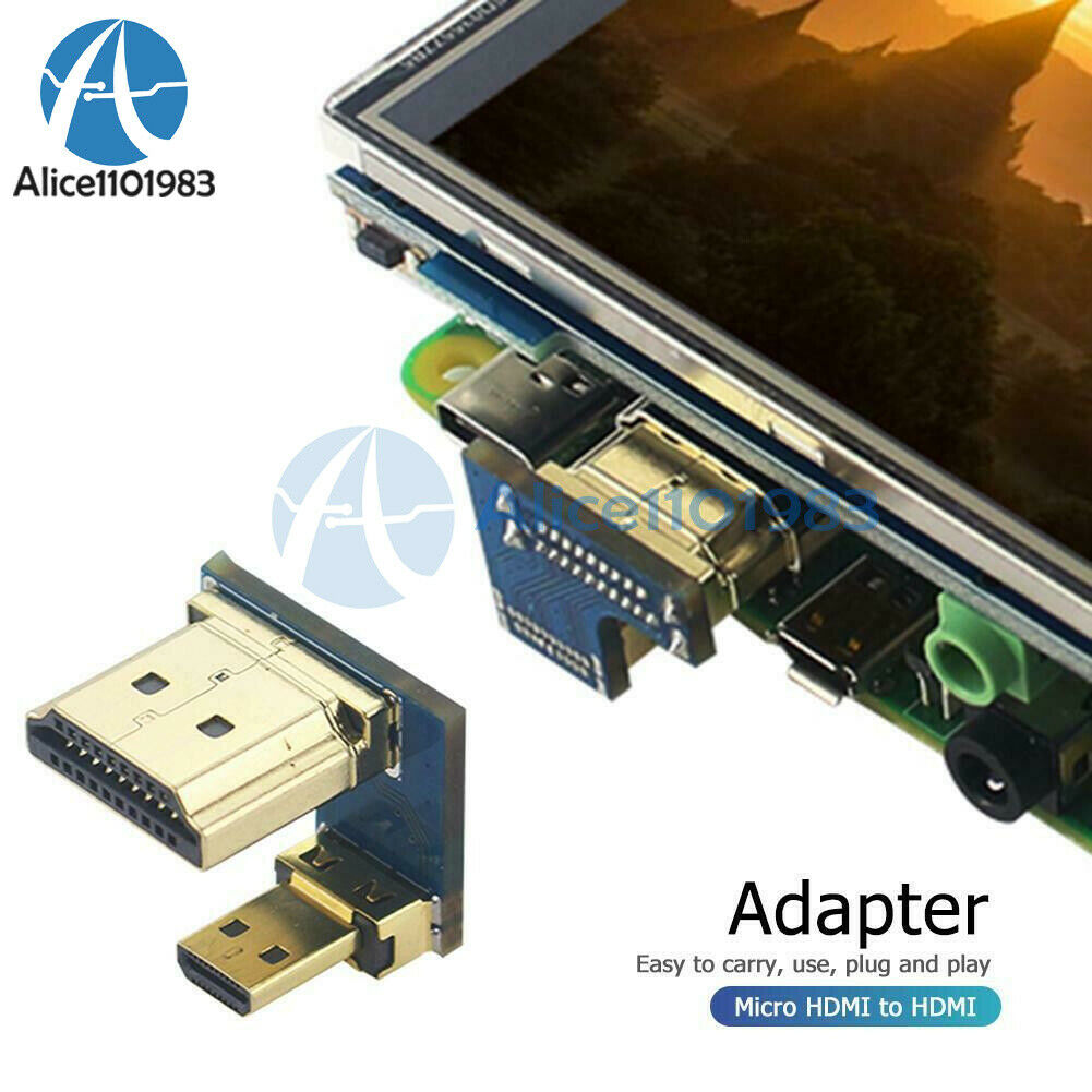 Mini Micro HDMI to HDMI Converter HDMI Screen Adapter for Raspberry Pi 4B N#S7