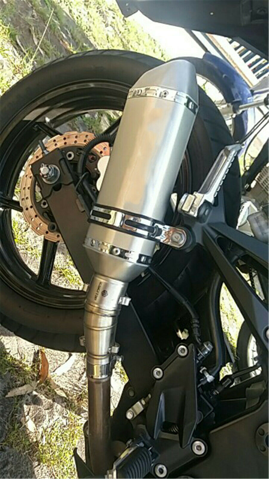 Motorcycle Exhaust Mid Pipe Muffler Link Tube Middle Connect For Kawasaki ER6N