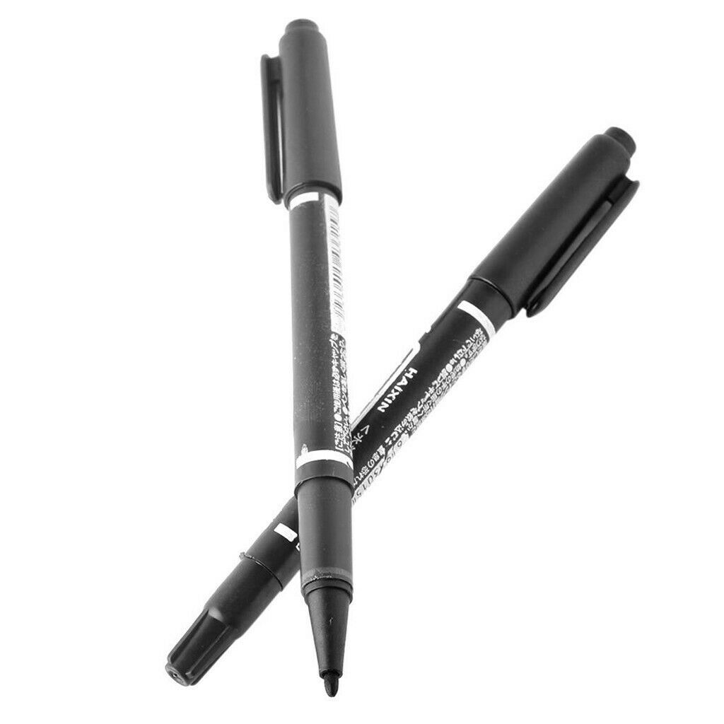 Pack of 10 Marker Pens, Marker Pens, Dual Tip, Black