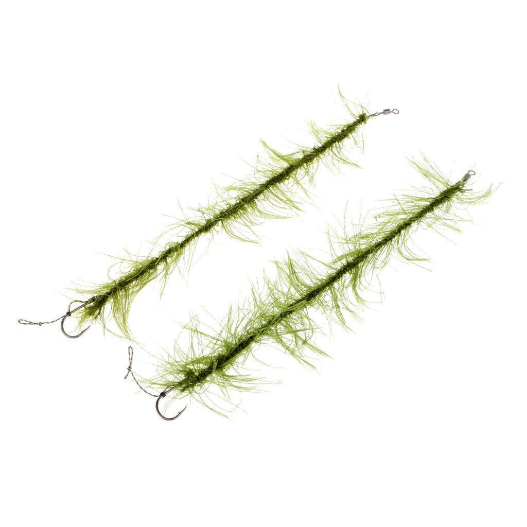 Weed Combi Rig Carp Fishing Hook Ready Made Hair Rigs Weed Line 2# Hook