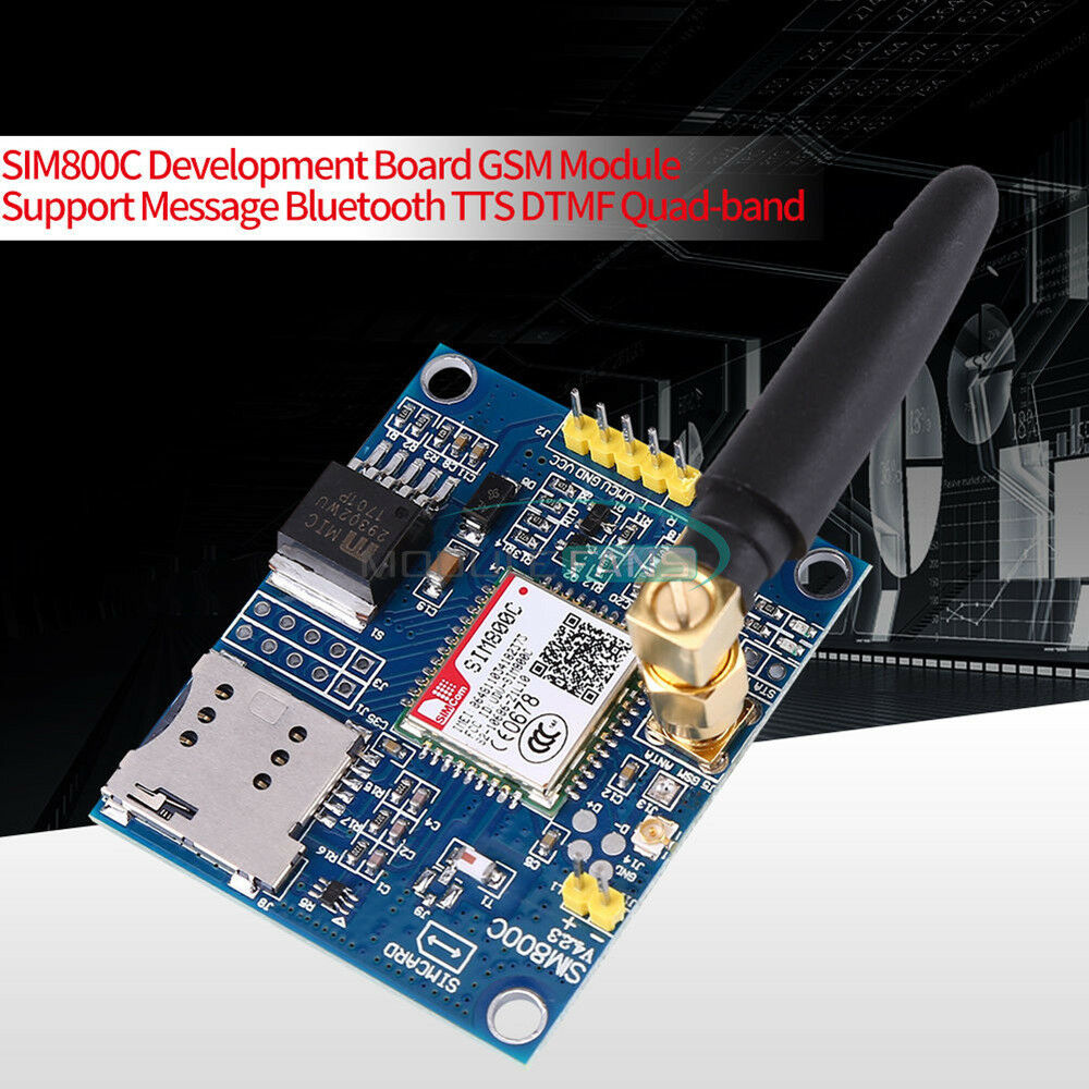 SIM800C Development Board Quad-band GSM GPRS Bluetooth Module with Antenna 5-18V
