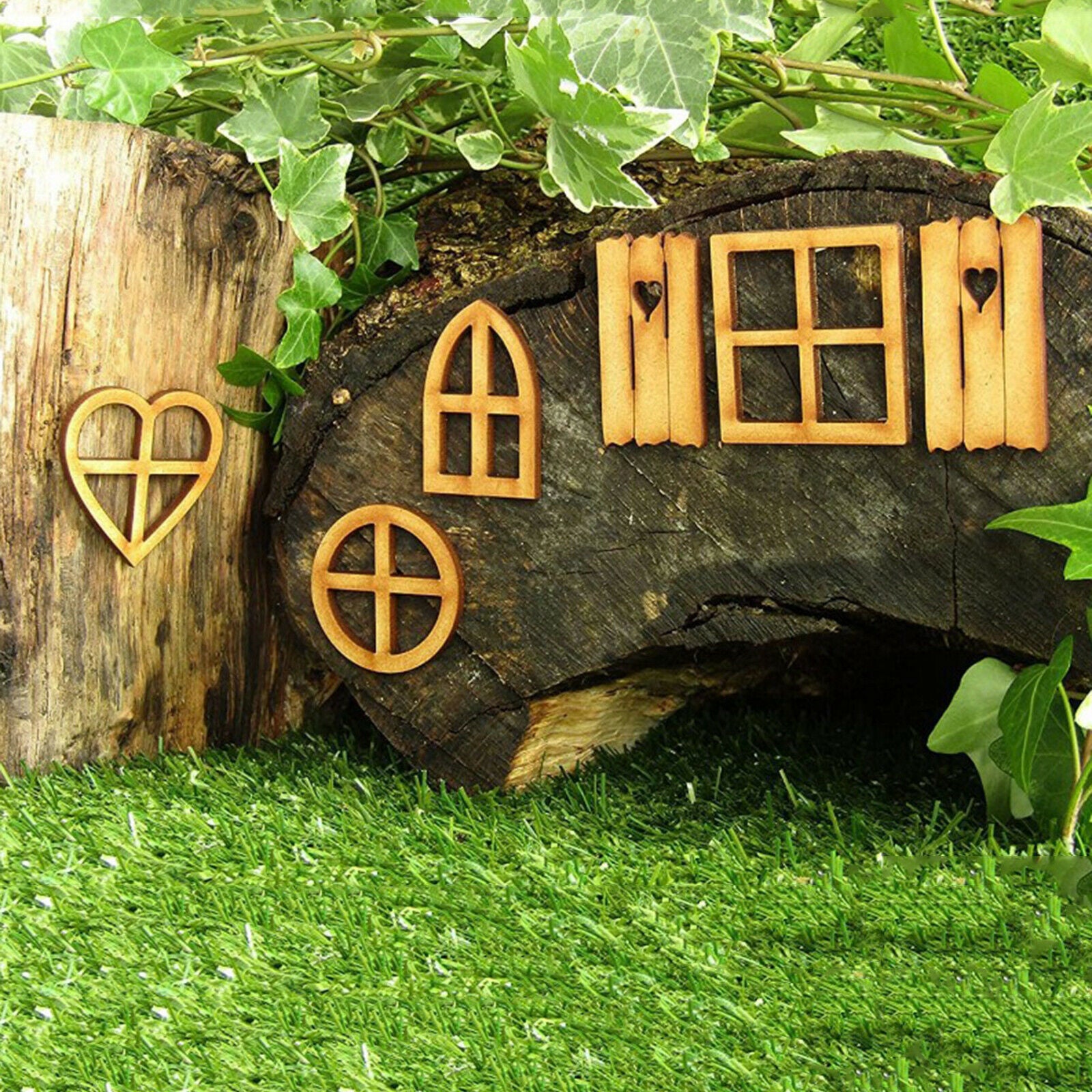 Mini Fairy Elf Garden Window Door Assembly Art Garden Decor Lawn Accessories