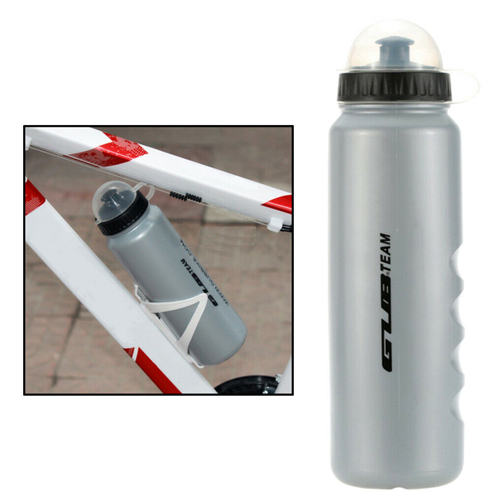 Sports Water Bottle with Tick Mark, 35oz Large Capacity with Straw Lid Cover