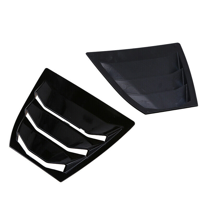 2x Glossy Black Quarter Side Window Louver Vent Cover For Mazda 3 Axela 2014-21