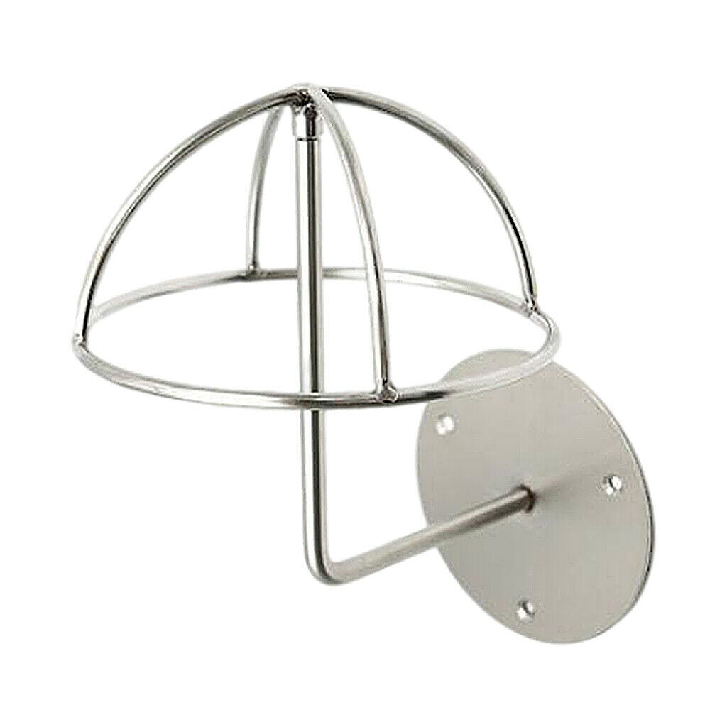Wall Mounted Wire Stainless Metal Hat Wig Stand Display Rack Dome Shape