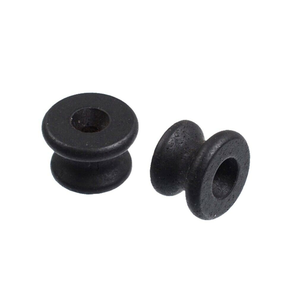 2x Ebony Wood Endpin Strap Lock for Guitar Ukulele Bass Parts Accessories