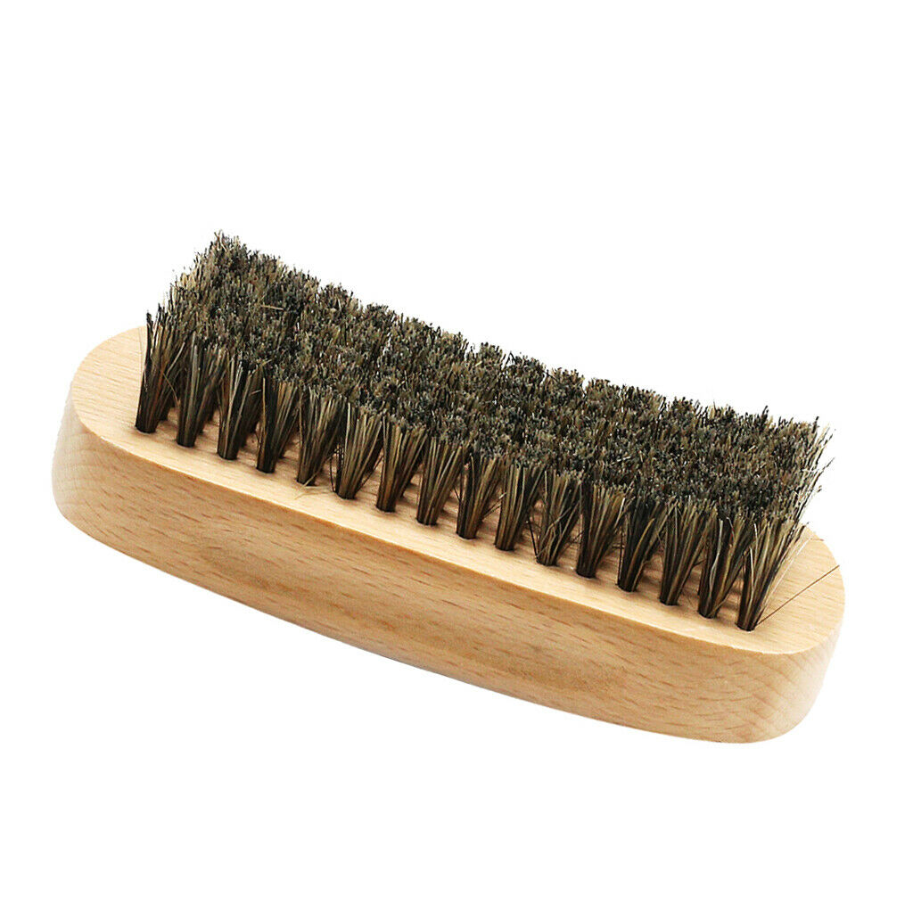 2 Pcs Wood Bristle Beard Mustache Facial Hair Grooming Shaping Brush Tool For