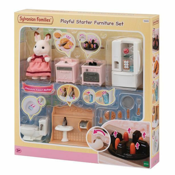 Sylvanian Families Playful Starter Furniture Set inc 27 Pieces 5449 Role Play 3+