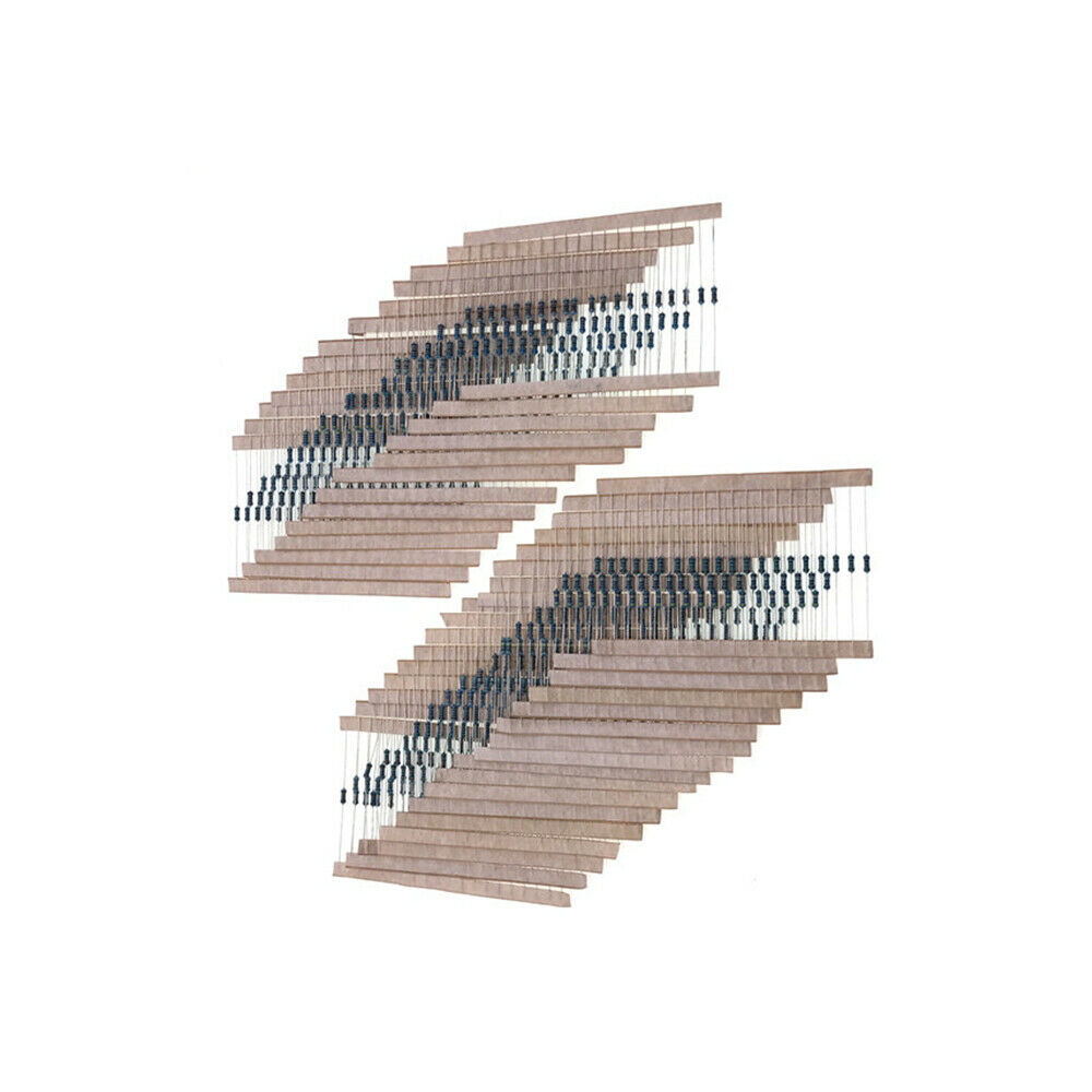600Pcs/Set 30 Kinds 1/4W Resistance 1% Metal Film Resistor Pack Assorted Kits